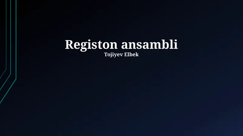 Registon majmuasi