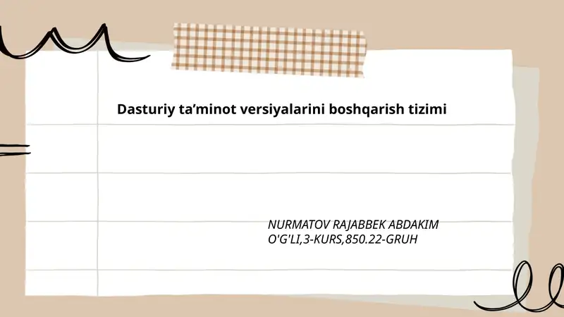 Dasturiy ta’minot versiyalarini boshqarish tizimi
