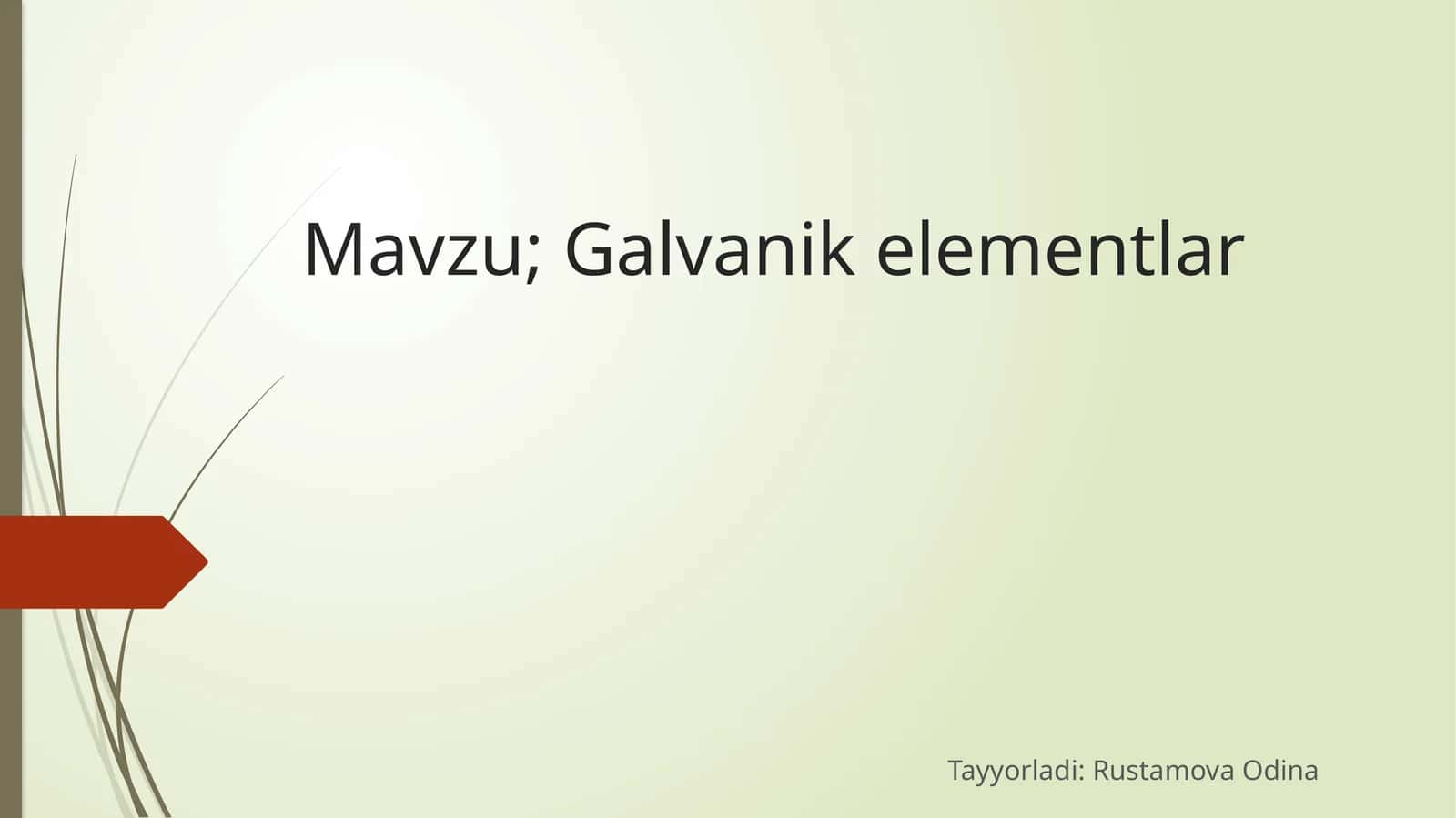 Galvanik elementlar