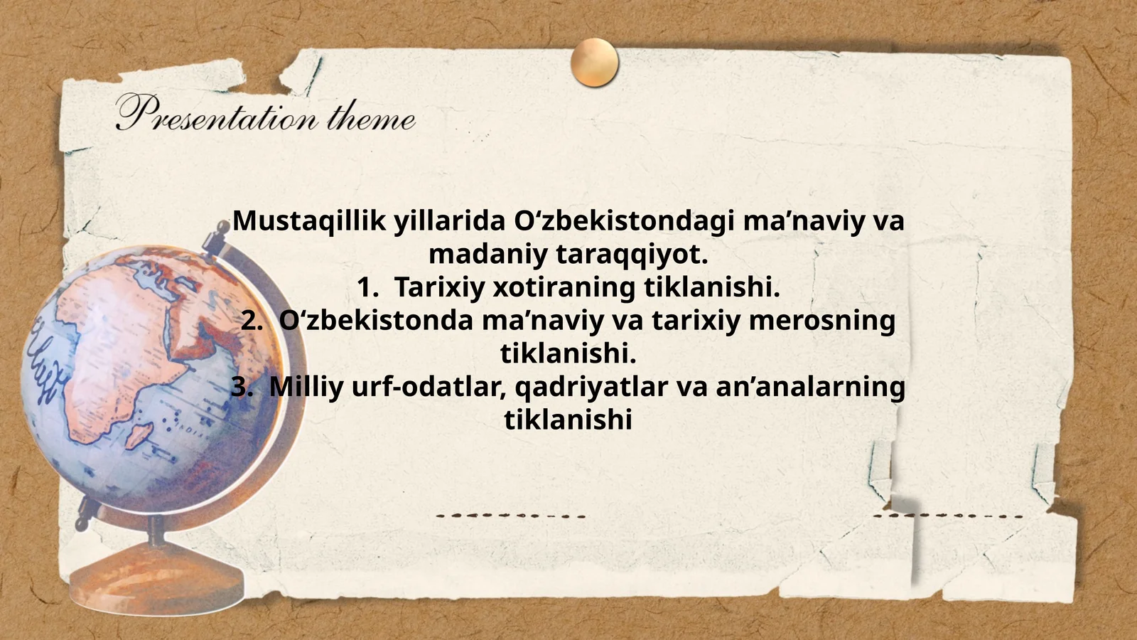 Tarixiy va madaniy taraqqiyot