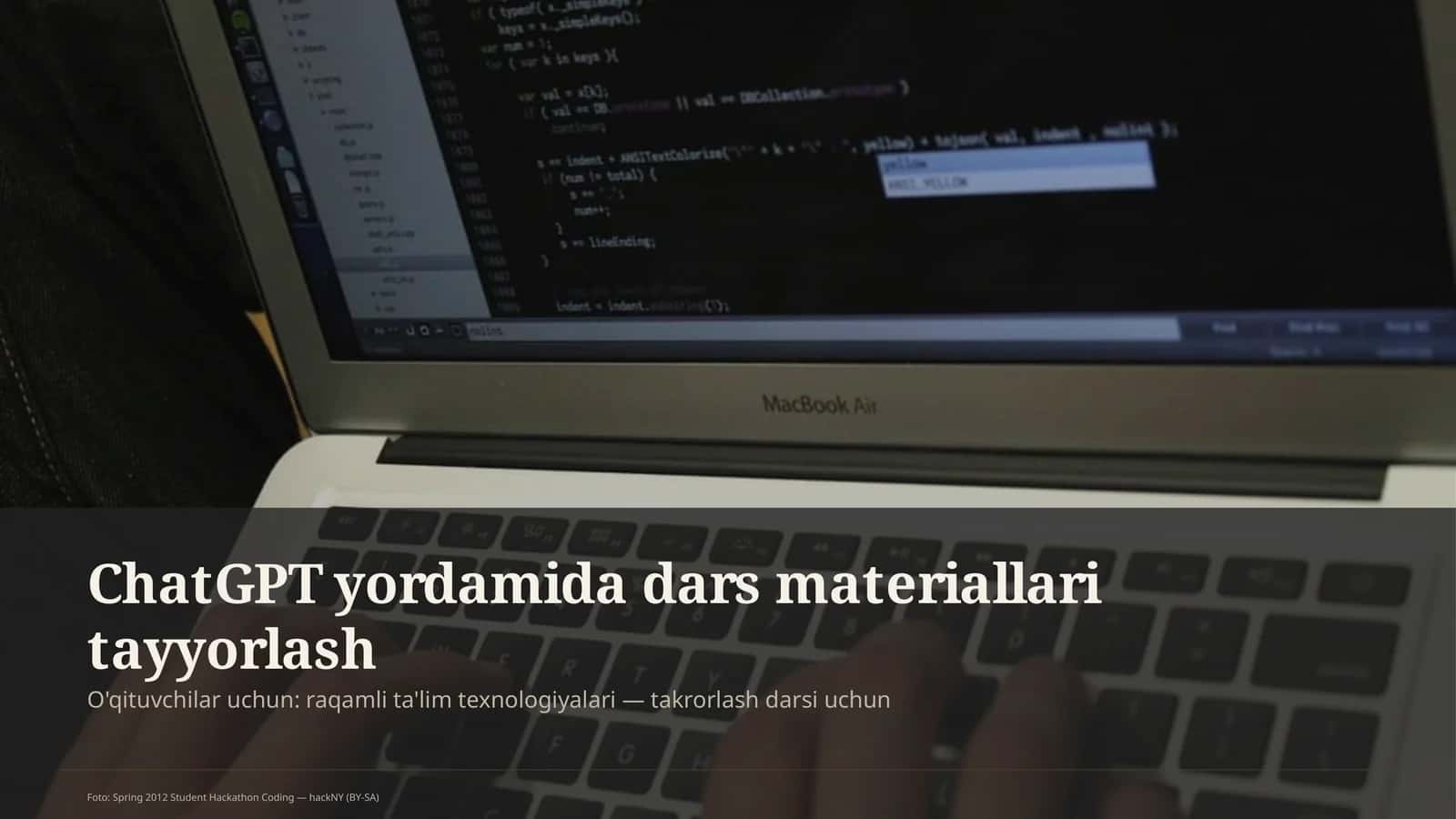 ChatGPT yordamida dars materiallari tayyorlash
