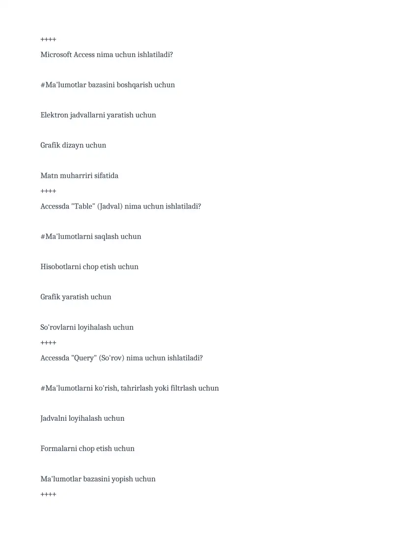 Ma'lumotlarni og'riqli bilish tili