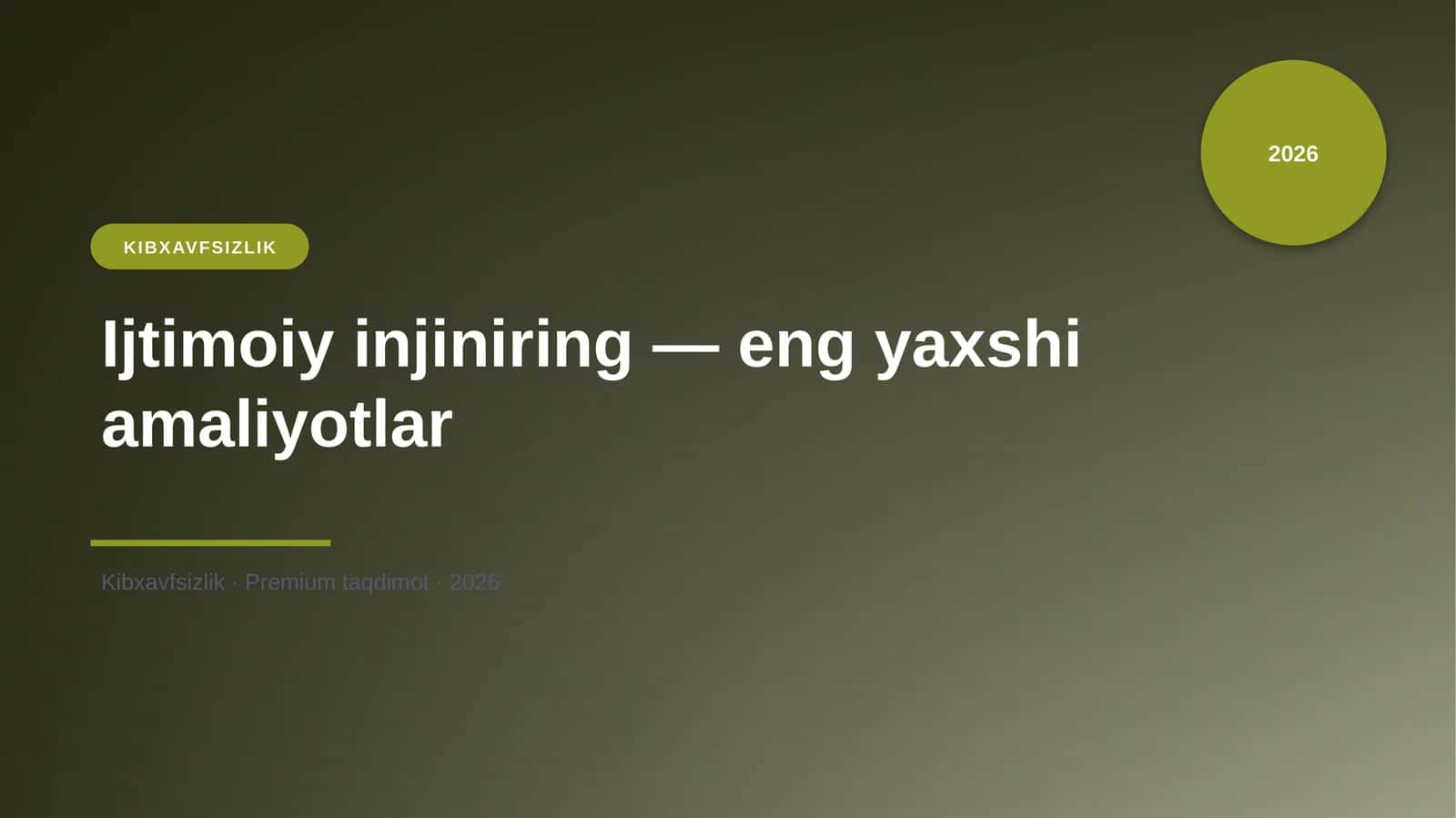 Ijtimoiy injiniring — eng yaxshi amaliyotlar