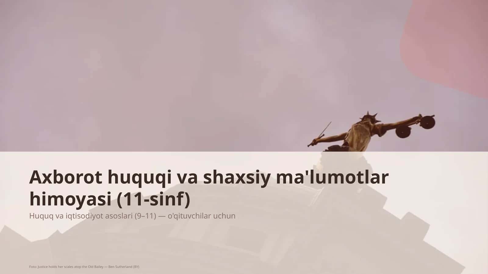 Huquq va iqtisodiyot asoslari (9–11)