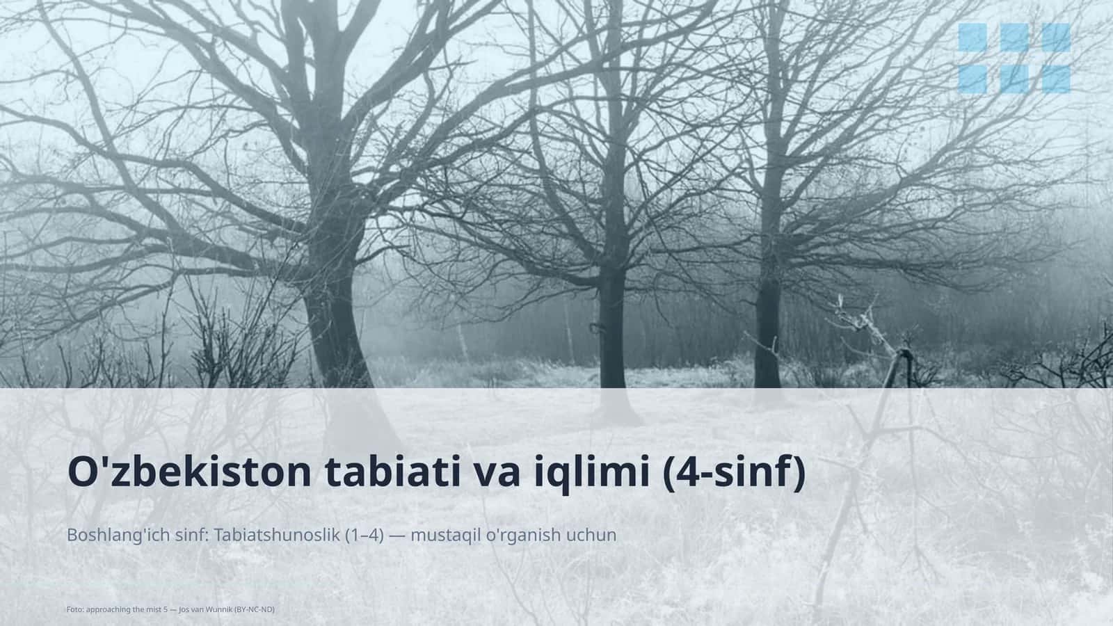 O'zbekiston tabiati va iqlimi (4-sinf)