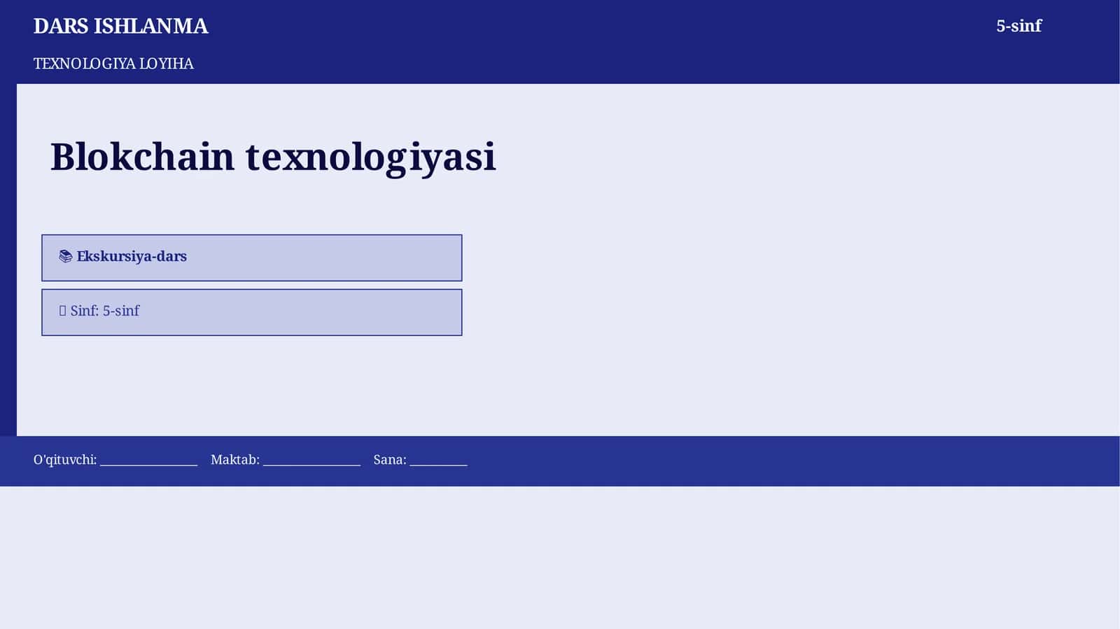 Blokchain texnologiyasi