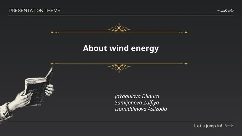 About wind energy