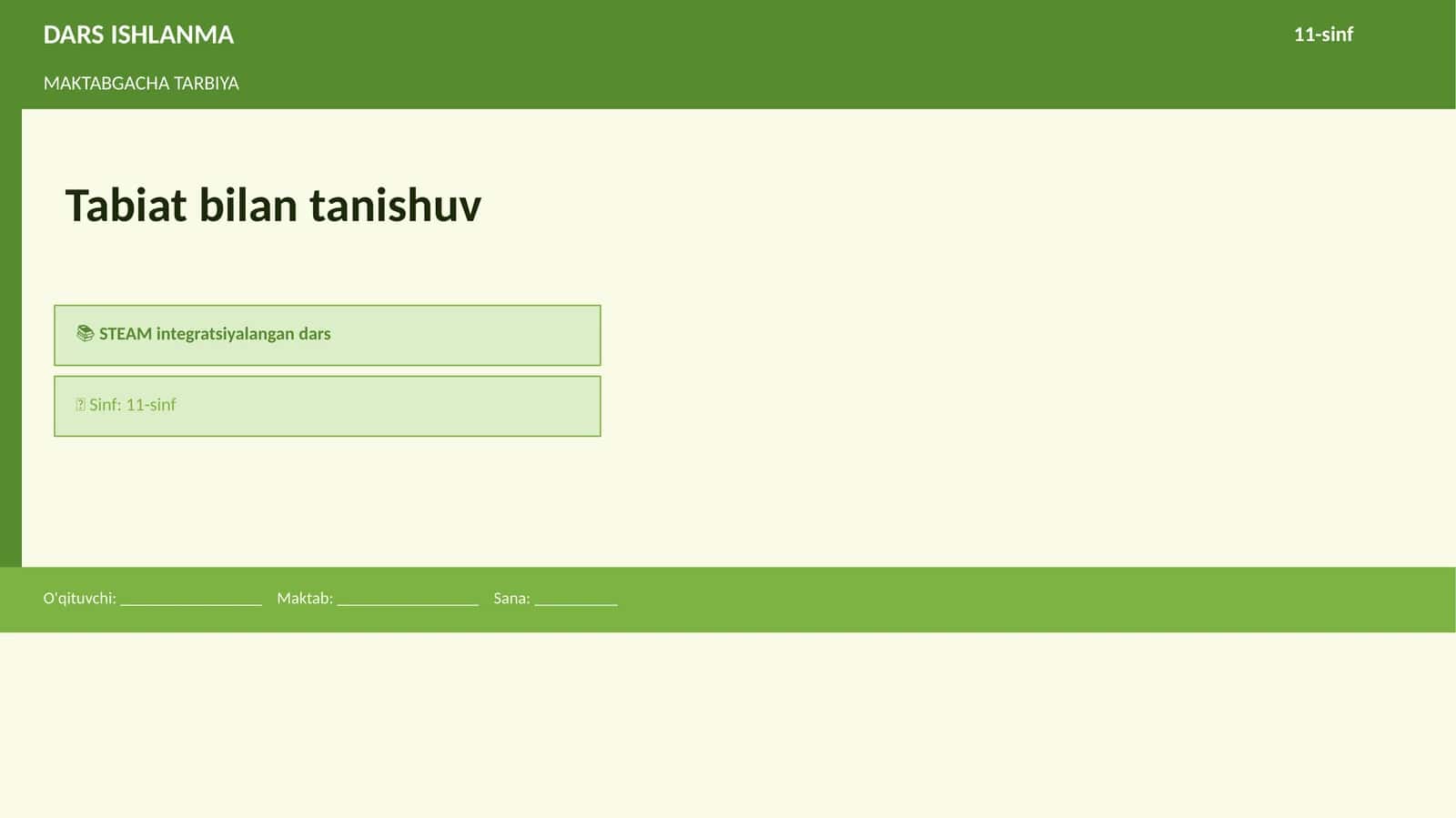 Tabiat bilan tanishuv