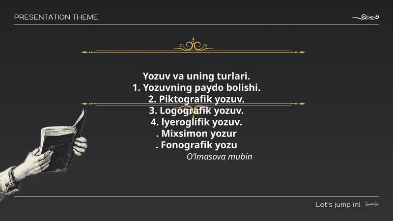 Yozuv va uning turlari