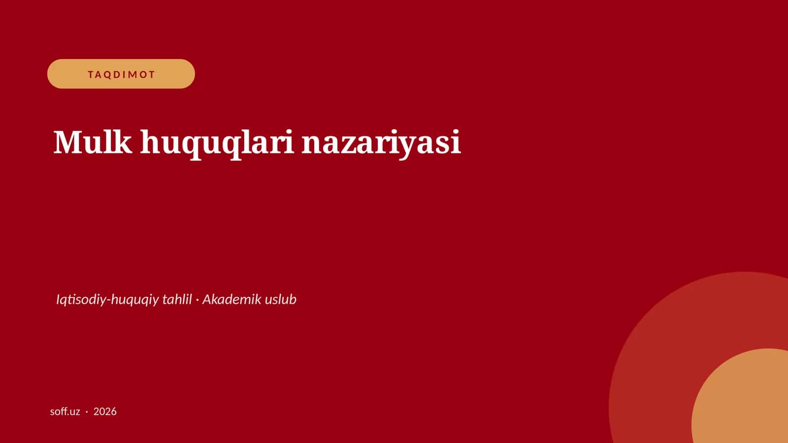 Mulk huquqlari nazariyasi