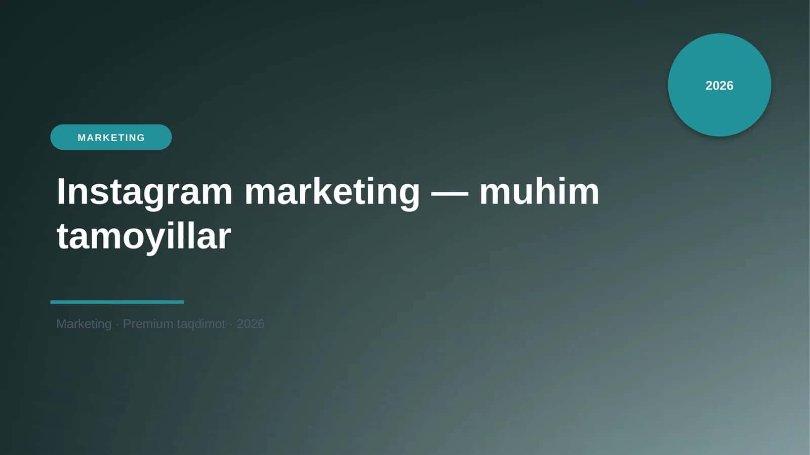 Instagram marketing — muhim tamoyillar