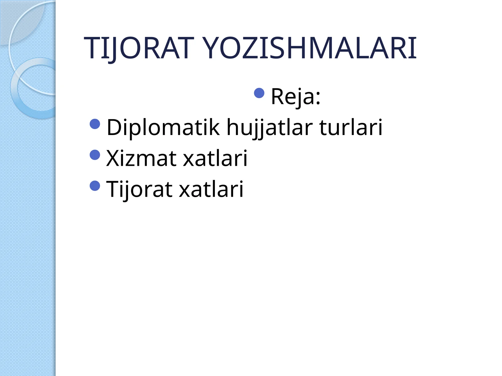 TIJORAT YOZISHMALARI