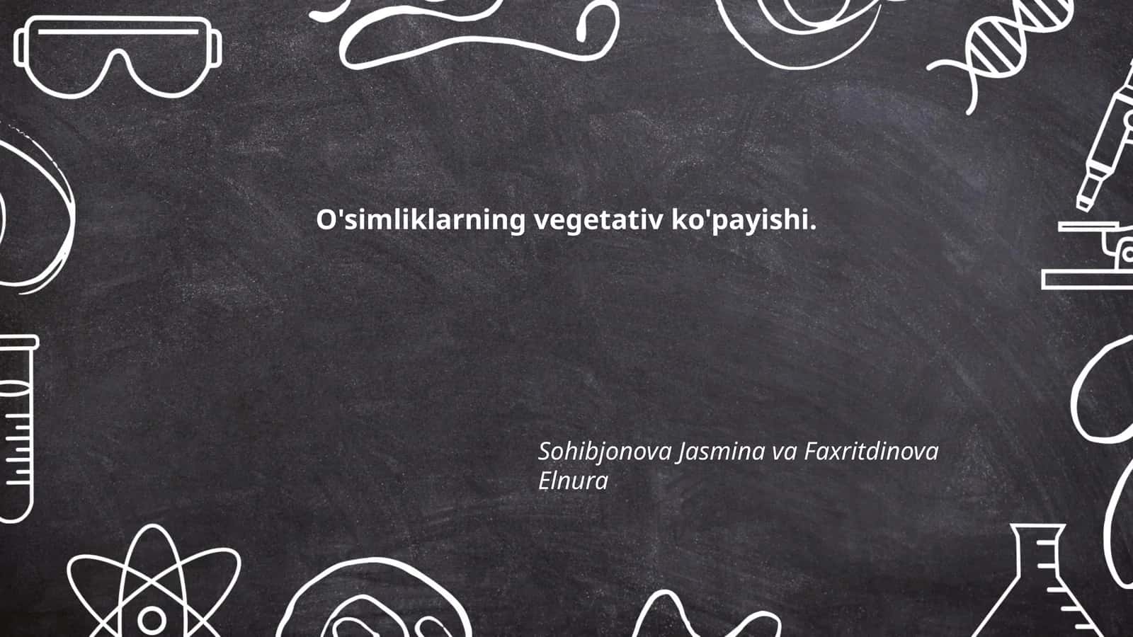 O'simliklarning vegetativ ko'payishi