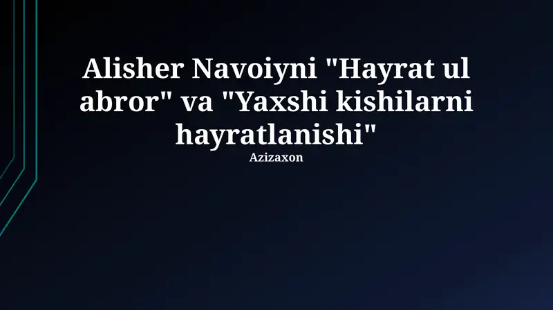 Hayrat ul Abror