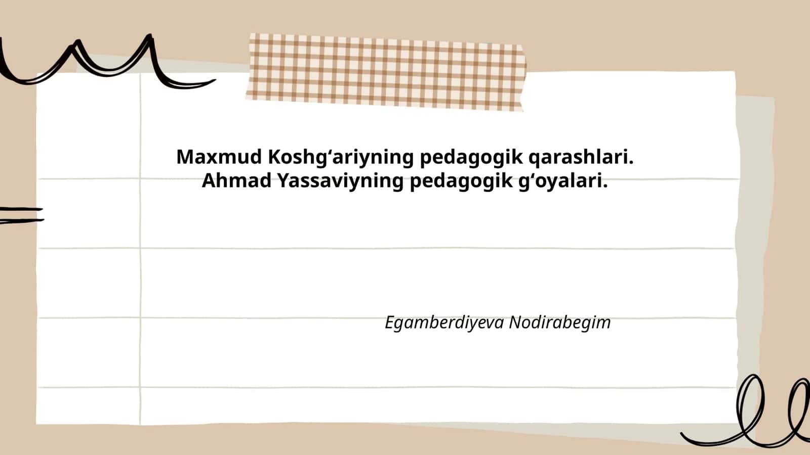 Maxmud Koshgʻariyning pedagogik qarashlari