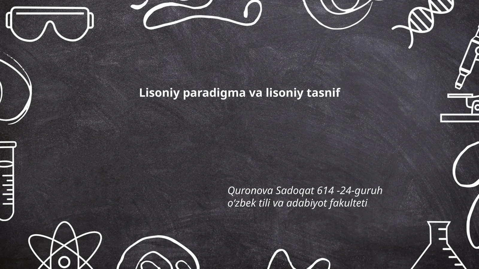 Lisoniy paradigma va lisoniy tasnif