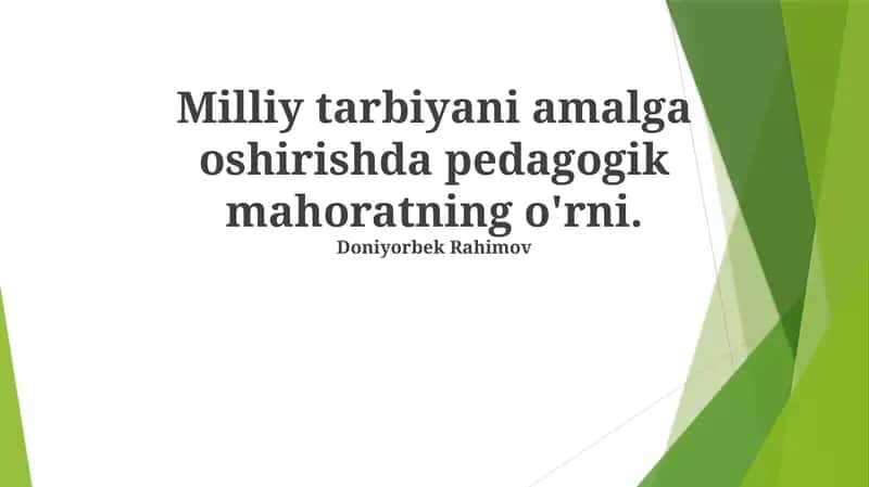 Pedagogik ta'sirning talaba natijalariga ta'siri