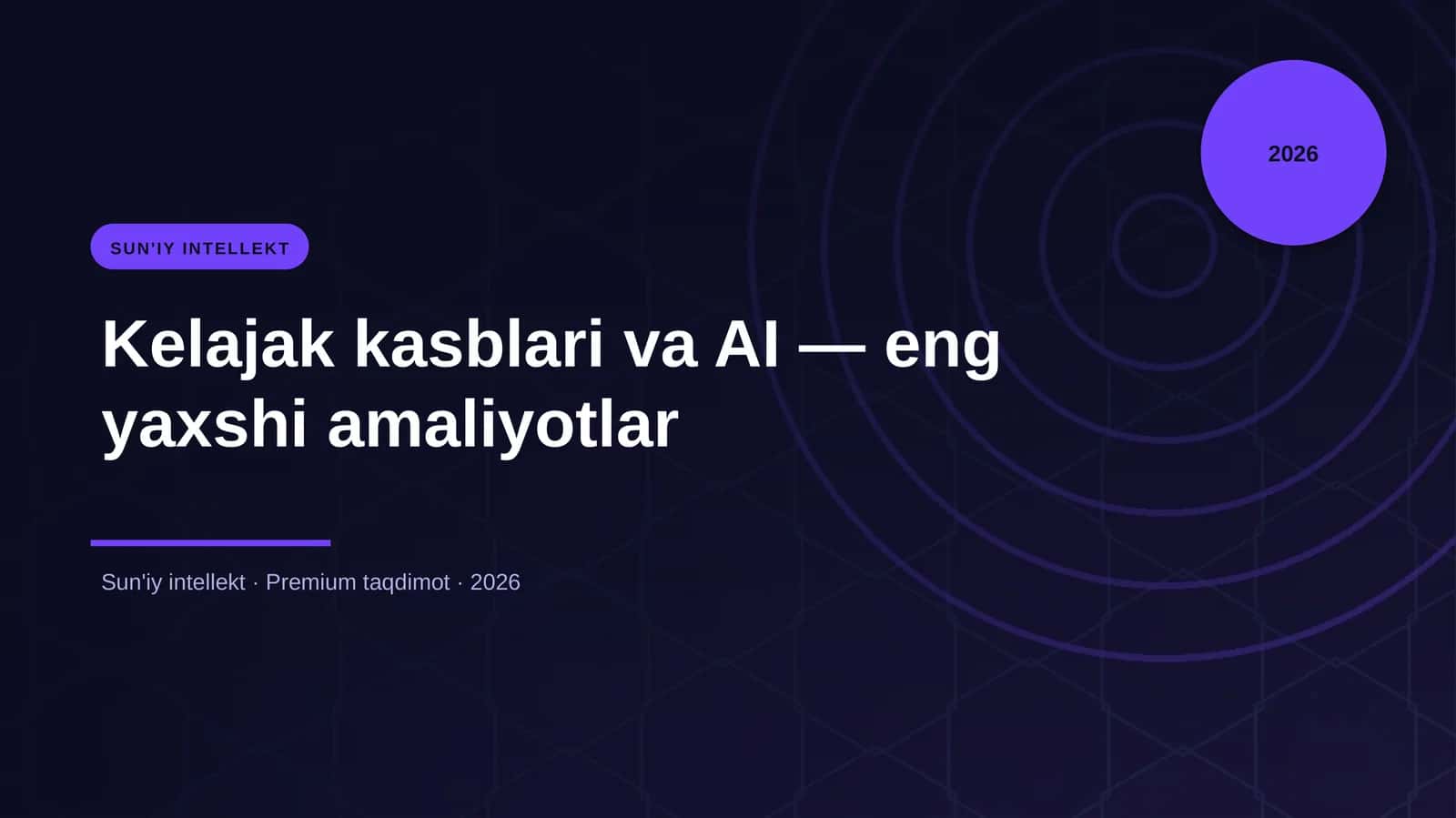 Kelajak kasblari va AI — eng yaxshi amaliyotlar