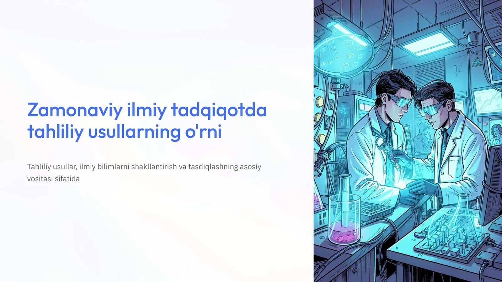 Zamonaviy ilmiy tadqiqotda tahliliy usullarning o'rni