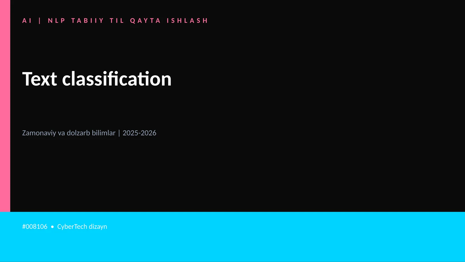 AI | NLP TABIIY TIL QAYTA ISHLASH