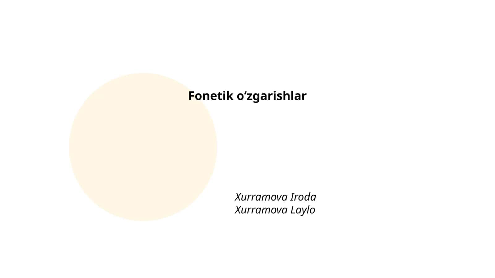 Fonetik oʻzgarishlar