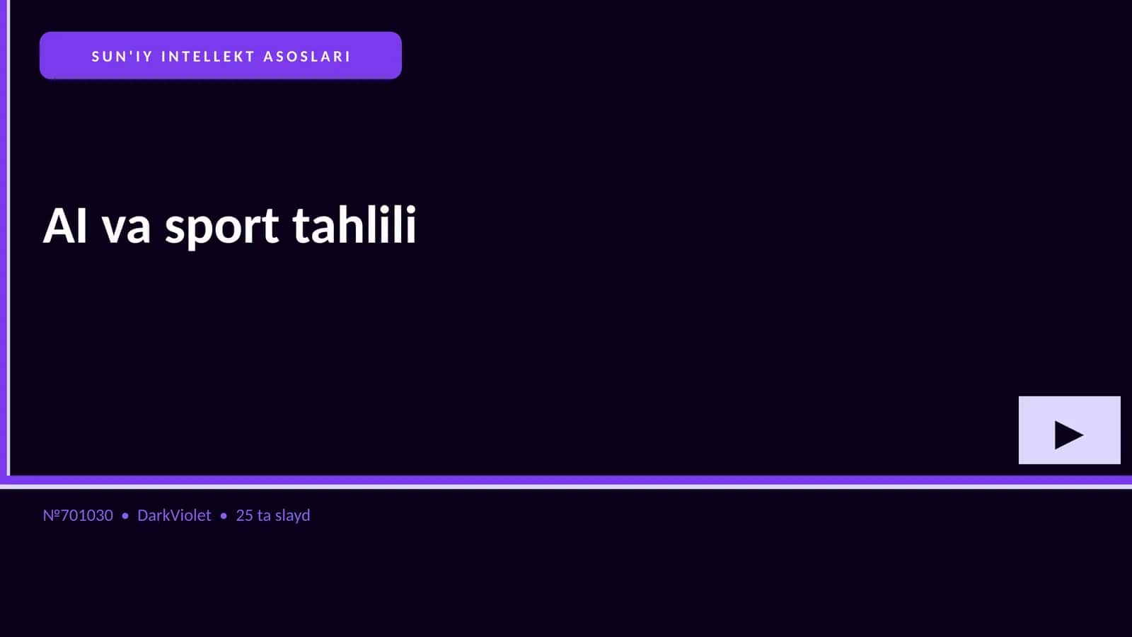 AI va sport tahlili