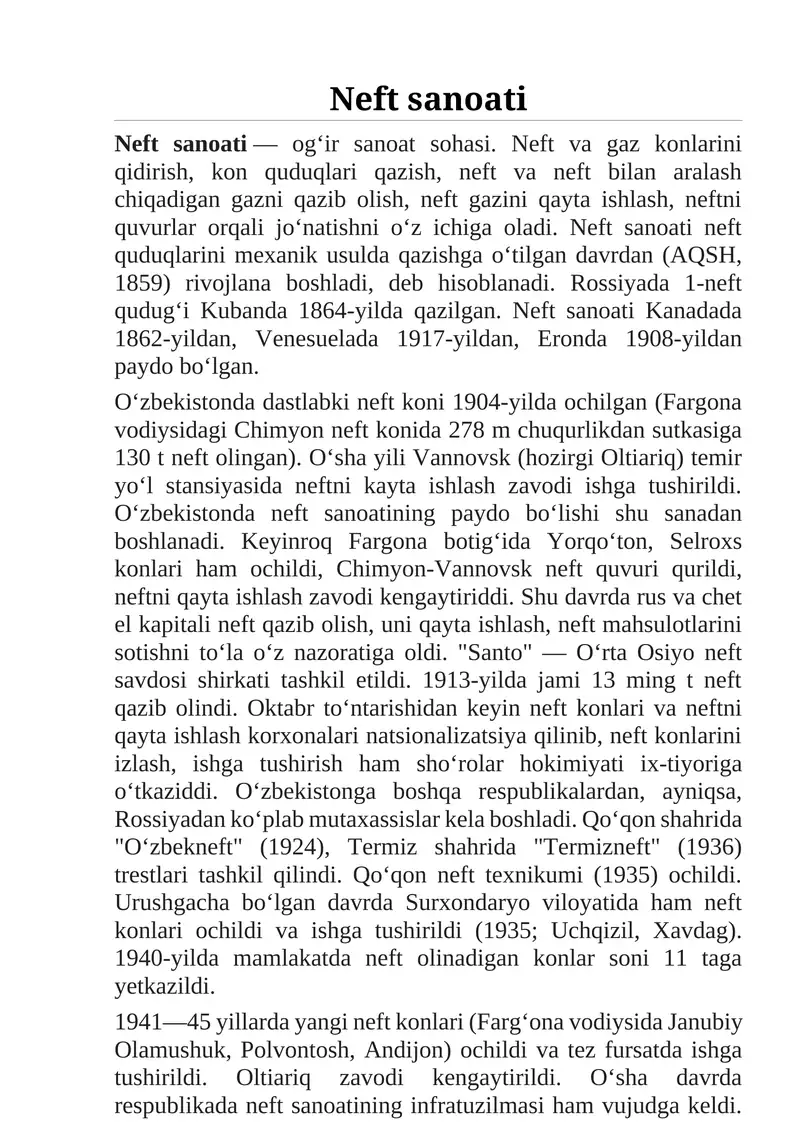 Neft sanoati