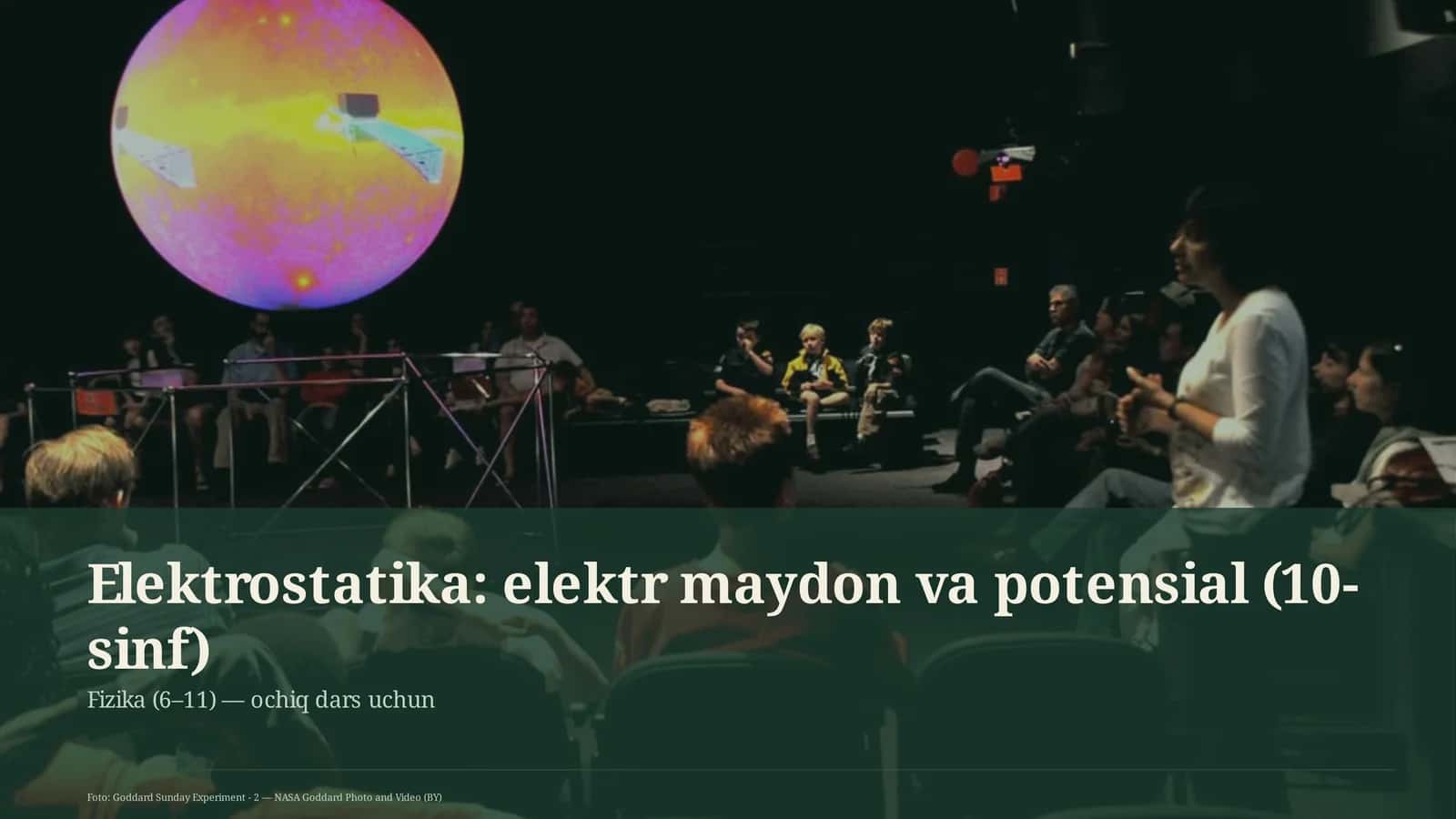 Elektrostatika: elektr maydon va potensial (10-sinf)