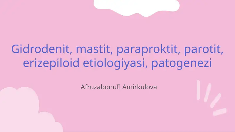 Gidrodenit va mastit
