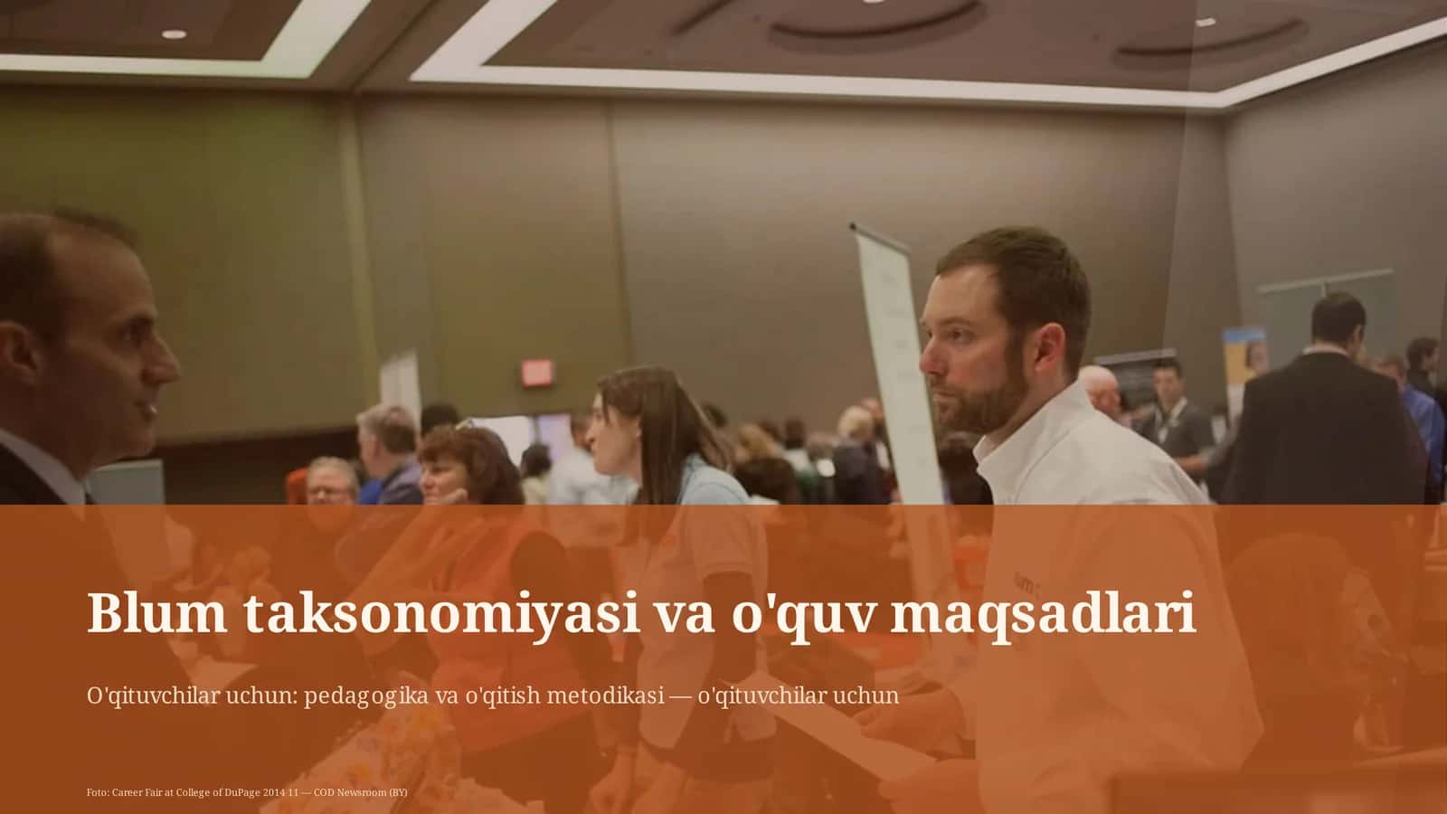 Blum taksonomiyasi va o'quv maqsadlari