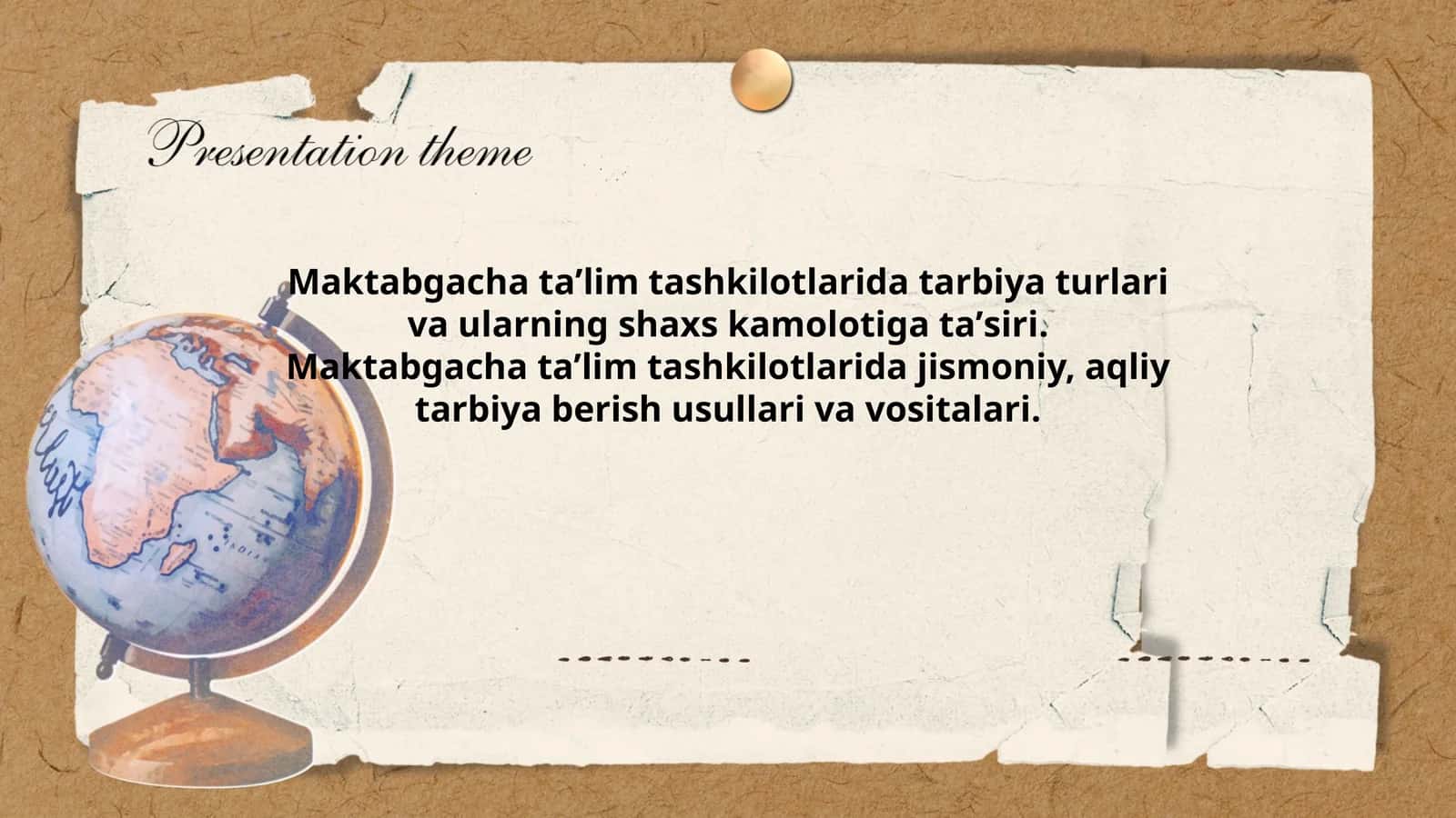 Maktabgacha taʼlim tashkilotlarida tarbiya turlari va ularning shaxs kamolotiga taʼsiri