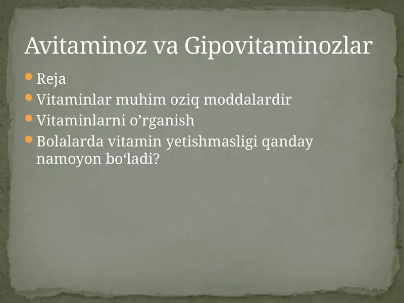 Vitaminlar