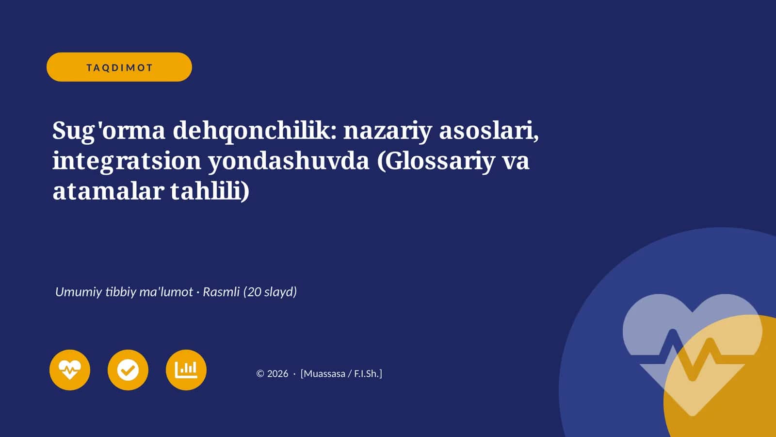 Sug'orma dehqonchilik: nazariy asoslari, integratsion yondashuvda (Glossariy va atamalar tahlili)