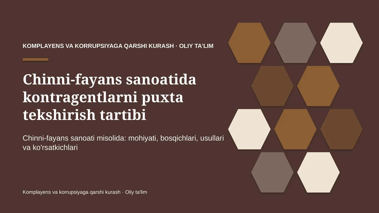 chinni fayans sanoatida kontragentlarni puxta tekshirish tartibi 9375