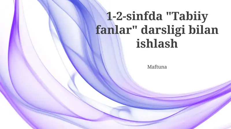 Tabiiy fanlar darsligi