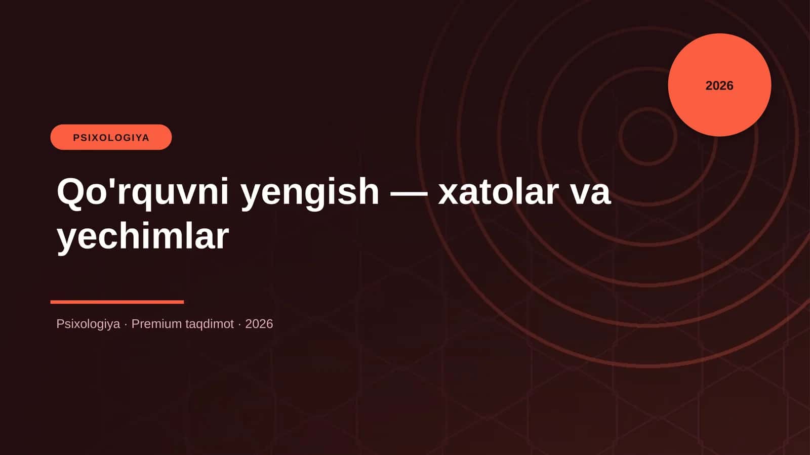 Qo'rquvni yengish — xatolar va yechimlar
