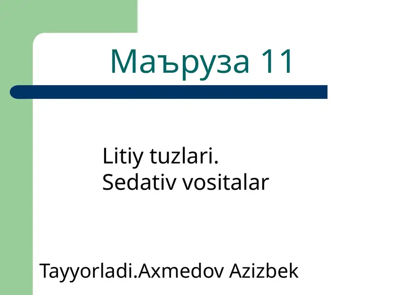 Litiy tuzlari