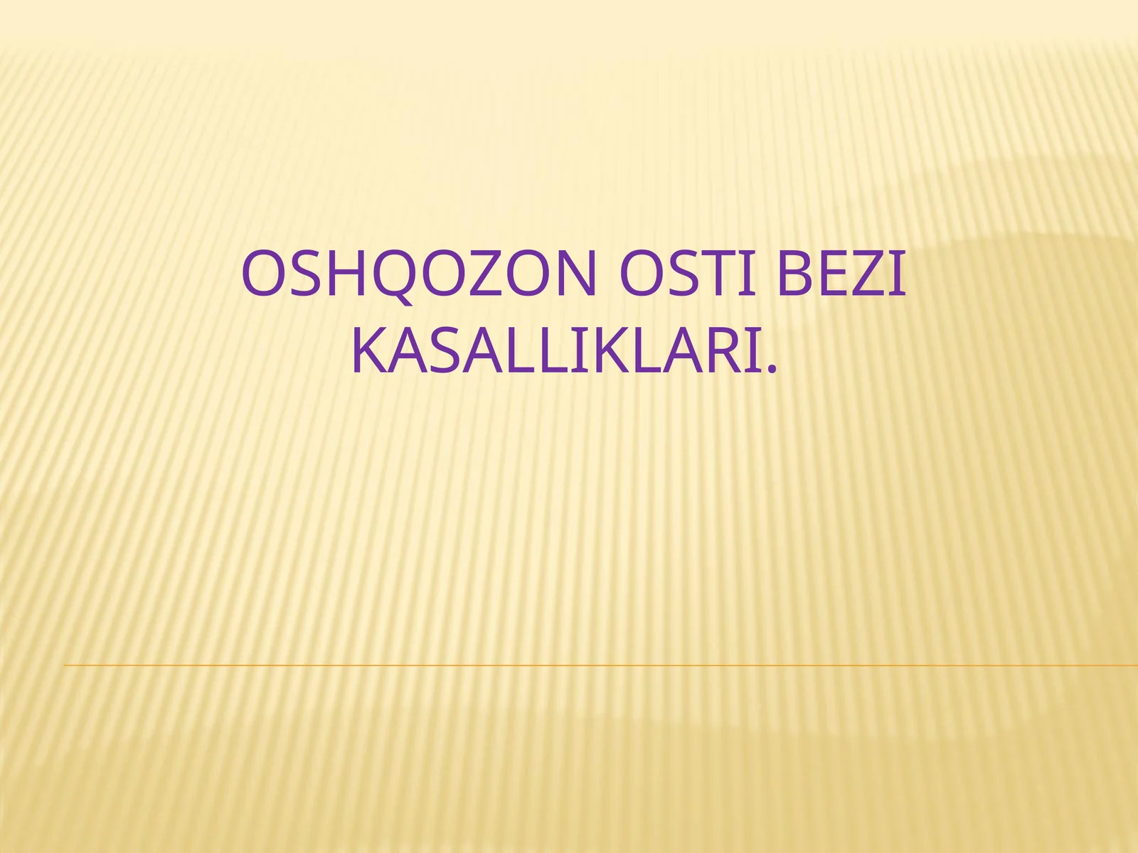 Oshqozon osti bezi kasalliklari