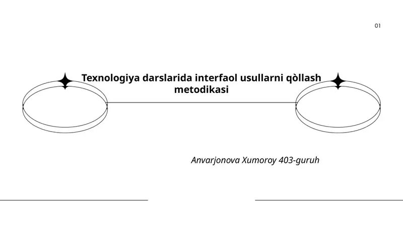 Texnologiya darslarida interfaol usullarni qòllash metodikasi