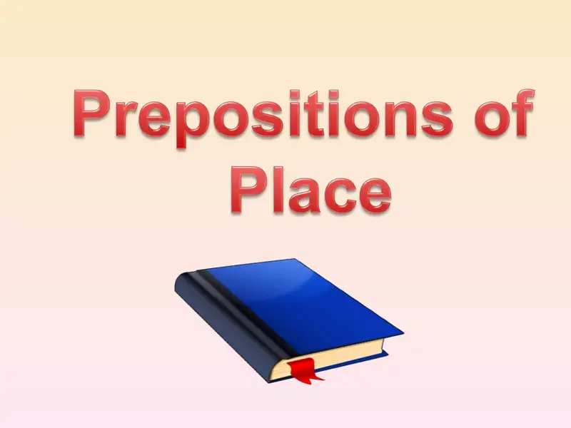Spatial Prepositions in English