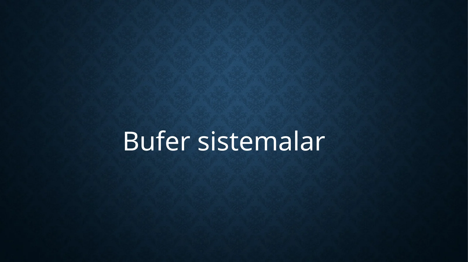 Bufersistemalar