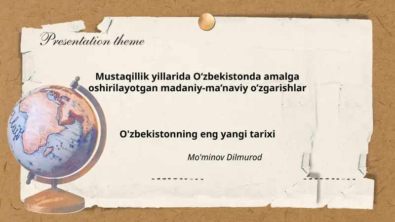 O'zbekistonning eng yangi tarixi