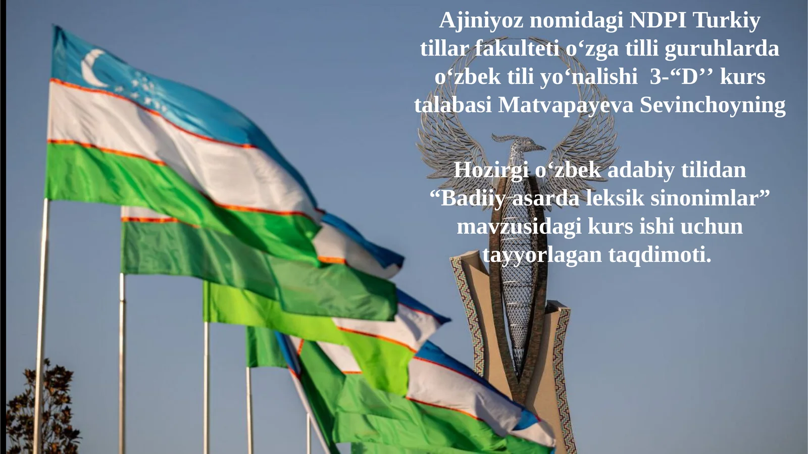 Badiiy asarda leksik sinonimlar