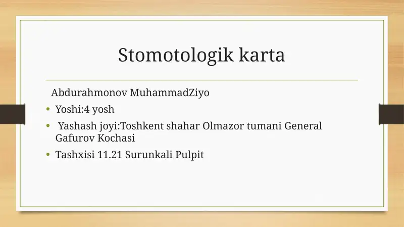 Stomotologikkarta