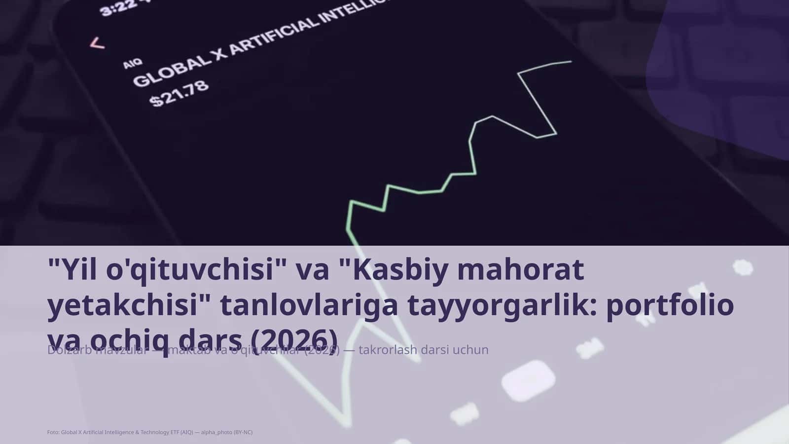 Kasbiy mahorat yetakchisi uchun portfolio va ochiq darslar