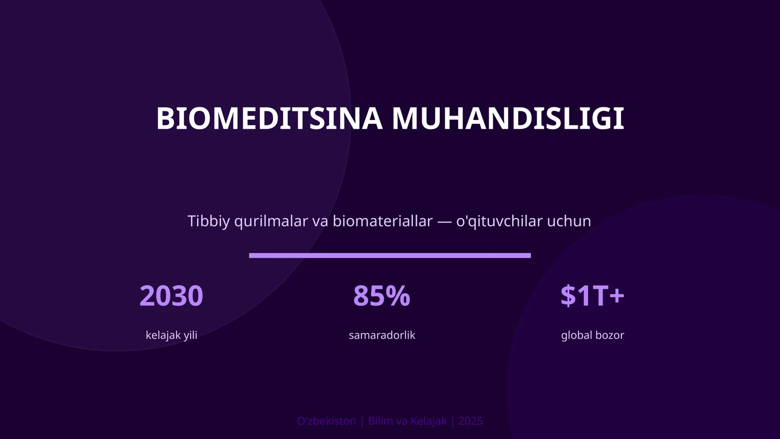 BIOMEDITSINA MUHANDISLIGI