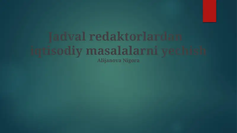 Kelajakdagi strategiya va takomillashtirish