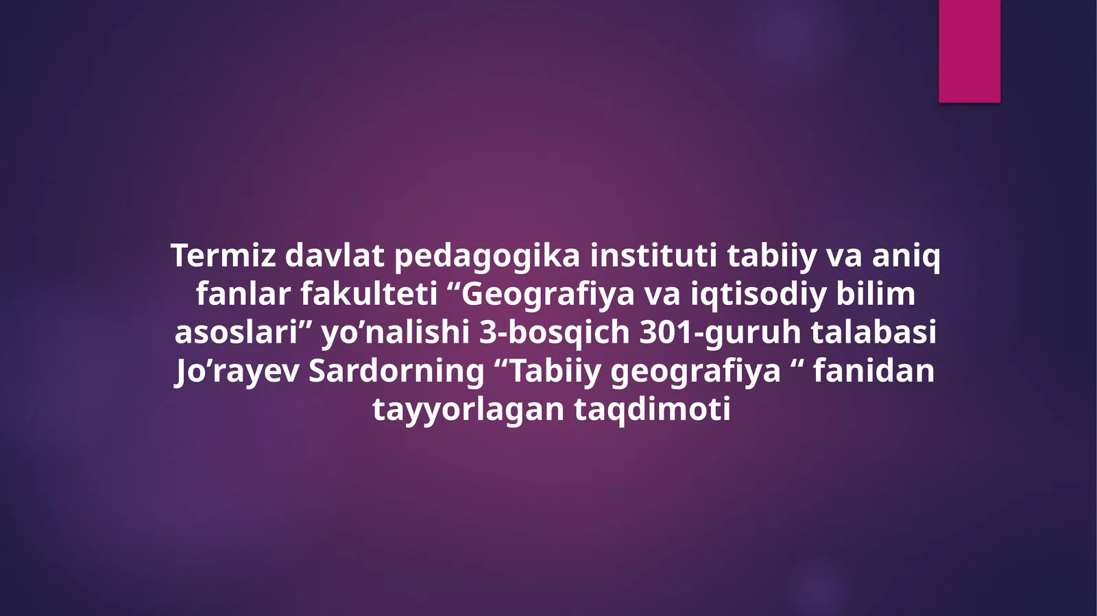 O‘rta Osiyo florasi va faunasi