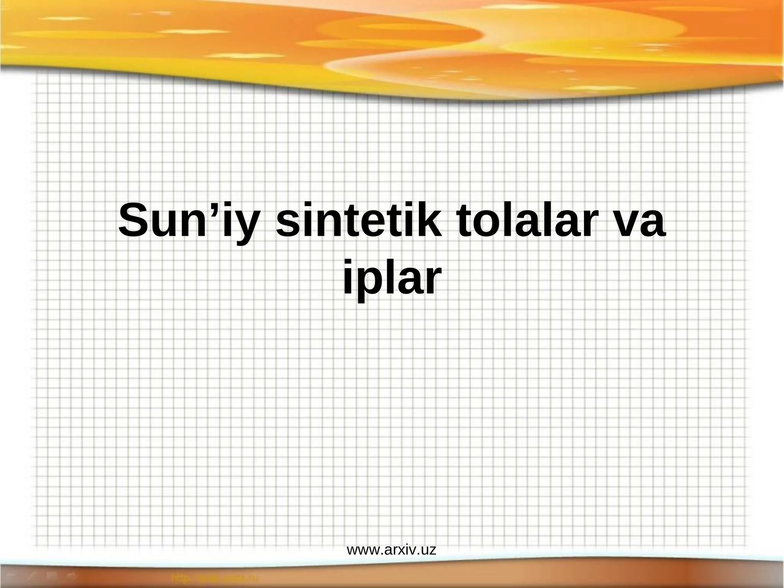 Sun’iysintetiktolalar va iplar