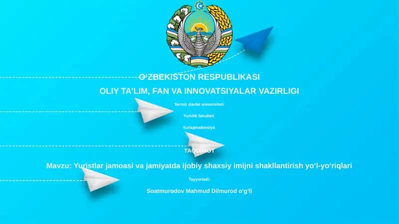 Yuristlar jamoasi va jamiyatda ijobiy shaxsiy imijni shakllantirish yoʻl-yoʻriqlari